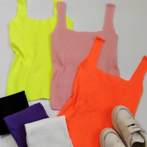 تاپ بافت لوزی رنگی - مانتو پاتریس رشت