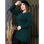 تونیک حوله ای یقه گرد - مانتو پاتریس رشت