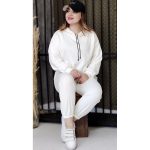 ست هودی کراپ و شلوار دورس رنگی