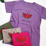 تیشرت چاپ گربه و هندوانه - مانتو پاتریس رشت