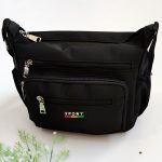 کیف دوشی اسپرت برزنتی مشکی - مانتو پاتریس رشت