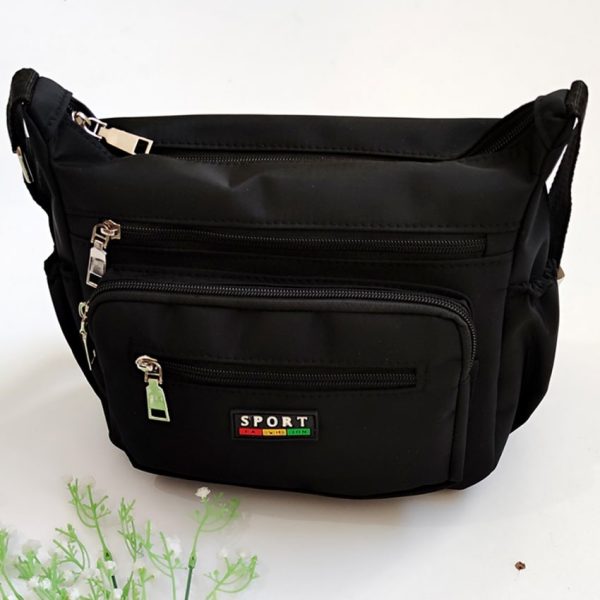 کیف دوشی اسپرت برزنتی مشکی - مانتو پاتریس رشت