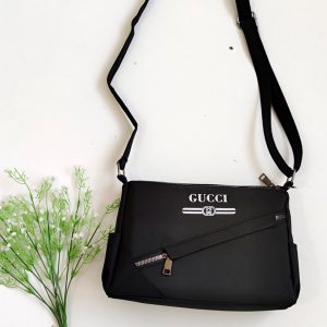 کیف دوشی گوچی مشکی برزنتی - مانتو پاتریس رشت