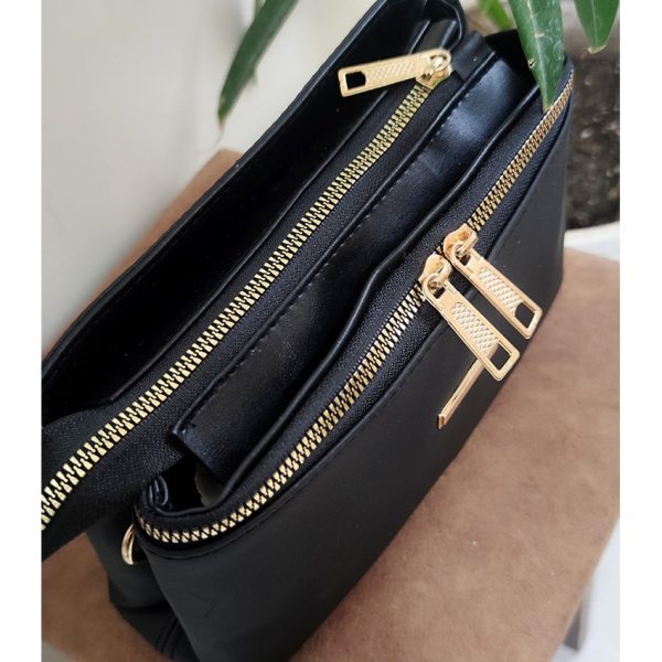 کیف دوشی زیپ طلایی - مانتو پاتریس رشت