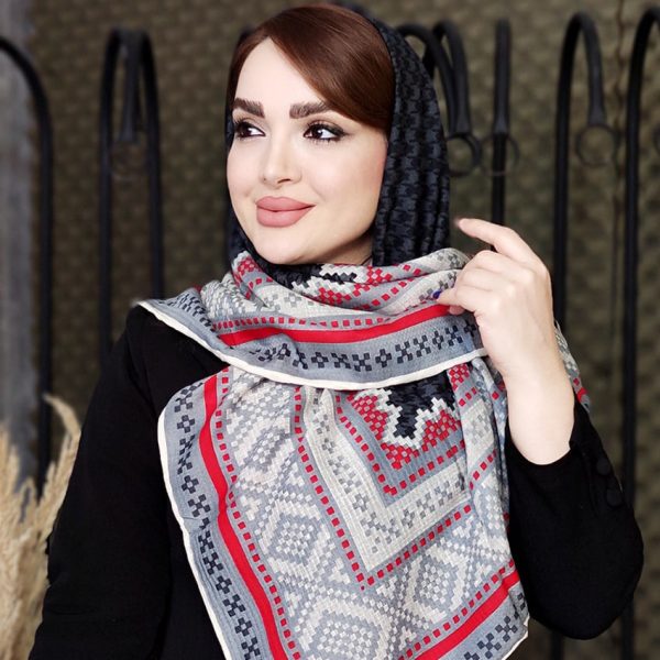 روسری پیچازی حاشیه رنگی