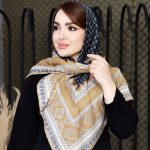 روسری پیچازی حاشیه رنگی - مانتو پاتریس رشت