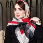 روسری نخی مستطیل رنگی