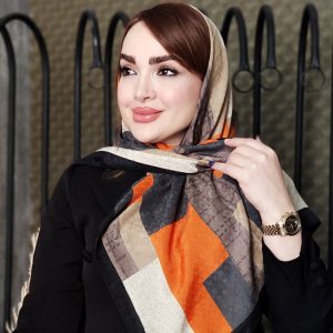 روسری نخی مستطیل رنگی