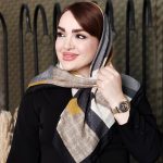 روسری نخی مستطیل رنگی