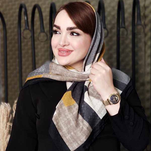 روسری نخی مستطیل رنگی