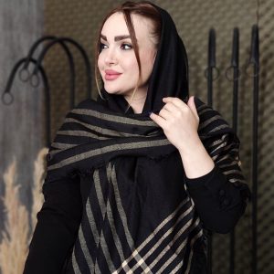 روسری حاشیه طلایی نخی