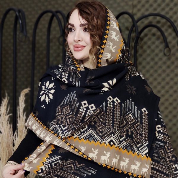 35700263-11-min شال طرح گلیم موهر - مانتو پاتریس رشت