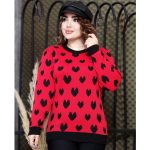 بلوز بافت قرمز قلب - مانتو پاتریس رشت