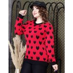 بلوز بافت قرمز قلب - مانتو پاتریس رشت