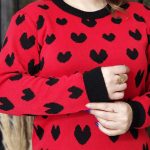 بلوز بافت قرمز قلب - مانتو پاتریس رشت