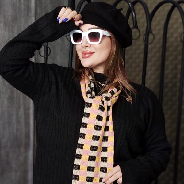 شال گردن بافت رنگی - مانتو پاتریس رشت