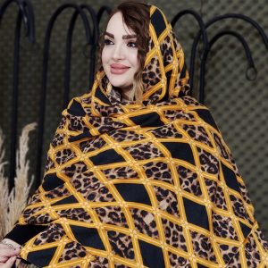 شال لوزی پلنگی پاییزه - مانتو پاتریس رشت