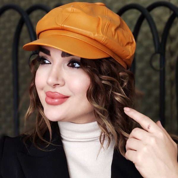 کلاه لبه دار چرم - مانتو پاتریس رشت