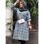 مانتو چهارخونه بلند کشمیر - مانتو پاتریس رشت