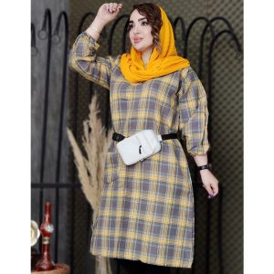 مانتو چهارخونه بلند کشمیر - مانتو پاتریس رشت