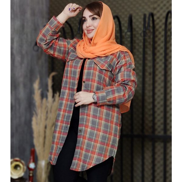 مانتو چهارخونه دو جیب - مانتو پاتریس رشت