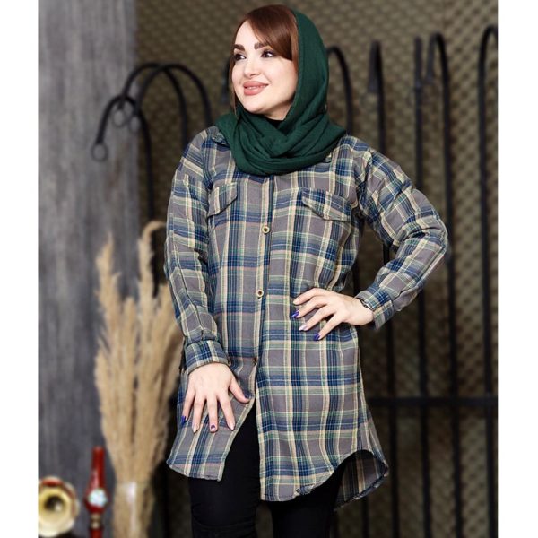 مانتو چهارخونه دو جیب - مانتو پاتریس رشت