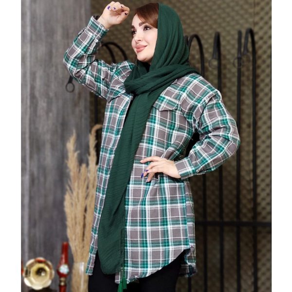 مانتو چهارخونه دو جیب - مانتو پاتریس رشت