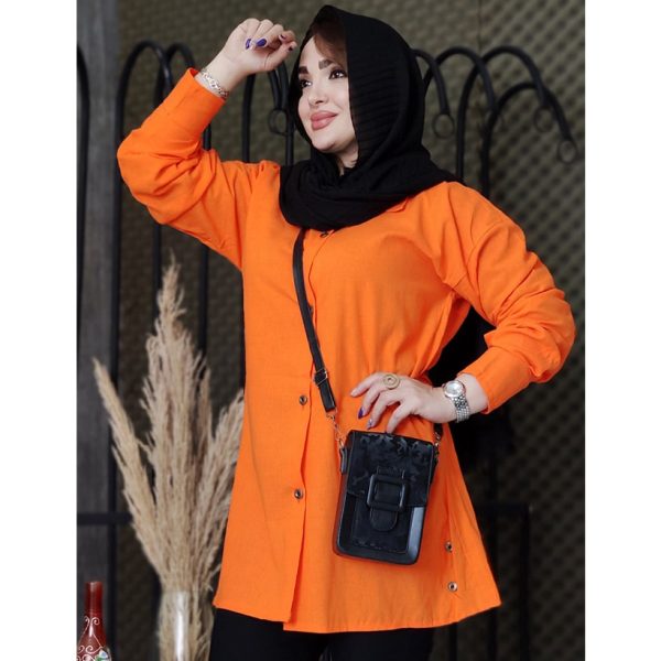 مانتو لینن بغل دکمه - مانتو پاتریس رشت