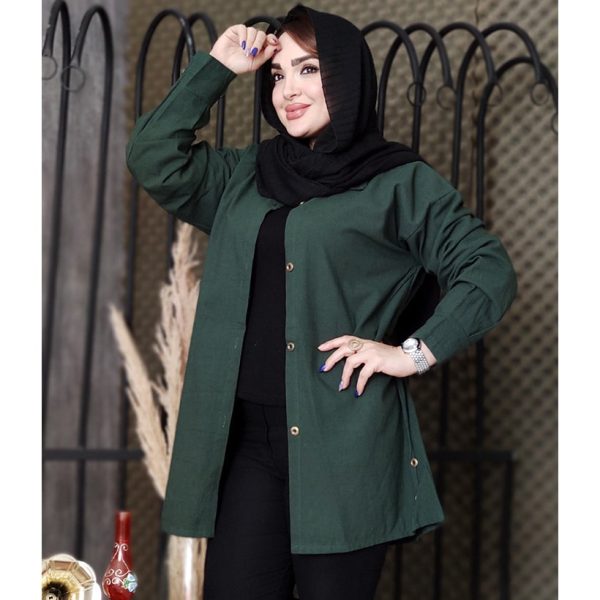 مانتو لینن بغل دکمه - مانتو پاتریس رشت