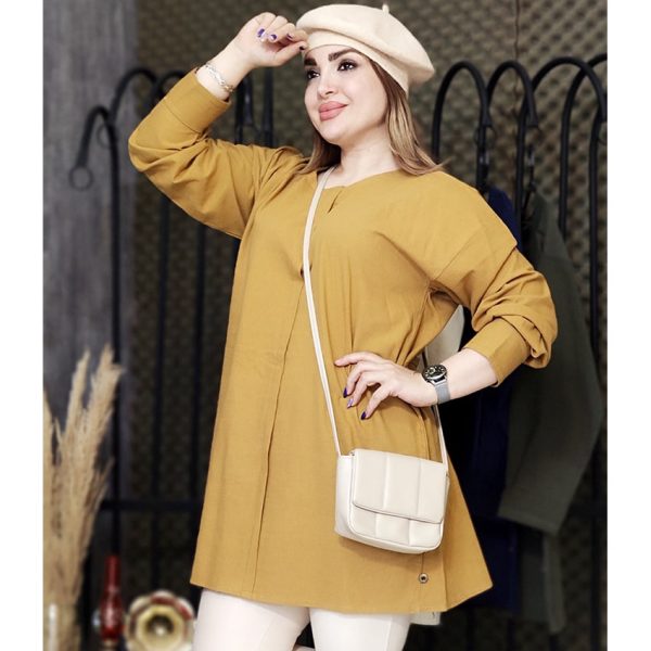 مانتو لینن بغل دکمه - مانتو پاتریس رشت