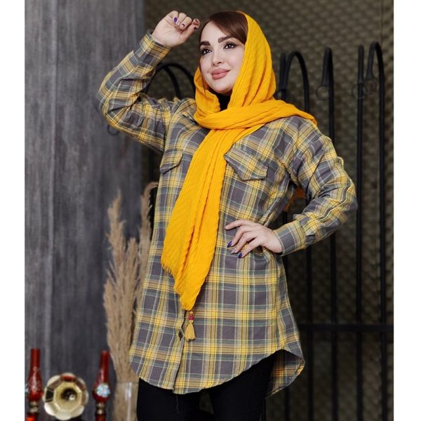 مانتو چهارخونه دو جیب - مانتو پاتریس رشت