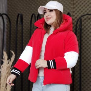 کاپشن نیم تنه دو رنگ - مانتو پاتریس رشت