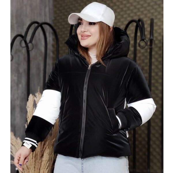 کاپشن نیم تنه دو رنگ - مانتو پاتریس رشت