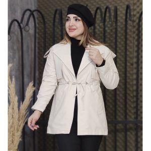 بارانی کتان زارا کمر گت - مانتو پاتریس رشت