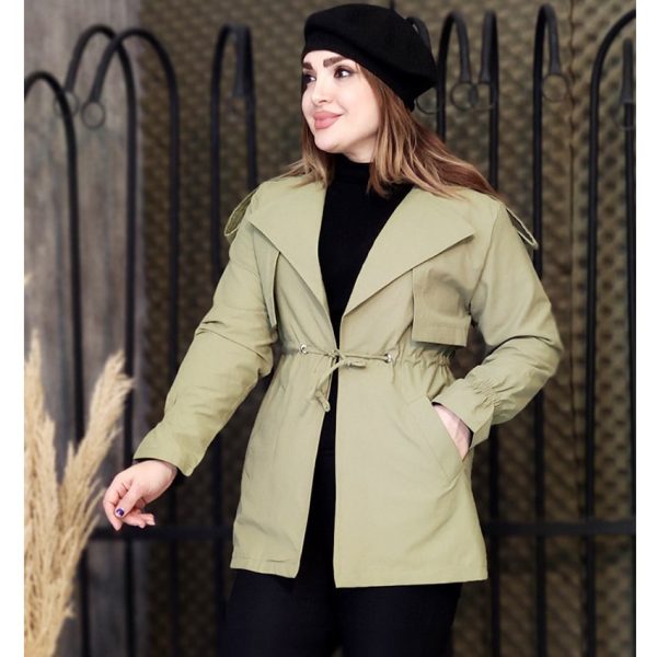 بارانی کتان زارا کمر گت - مانتو پاتریس رشت