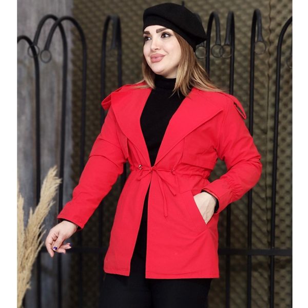 بارانی کتان زارا کمر گت - مانتو پاتریس رشت