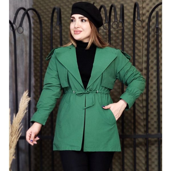 بارانی کتان زارا کمر گت - مانتو پاتریس رشت