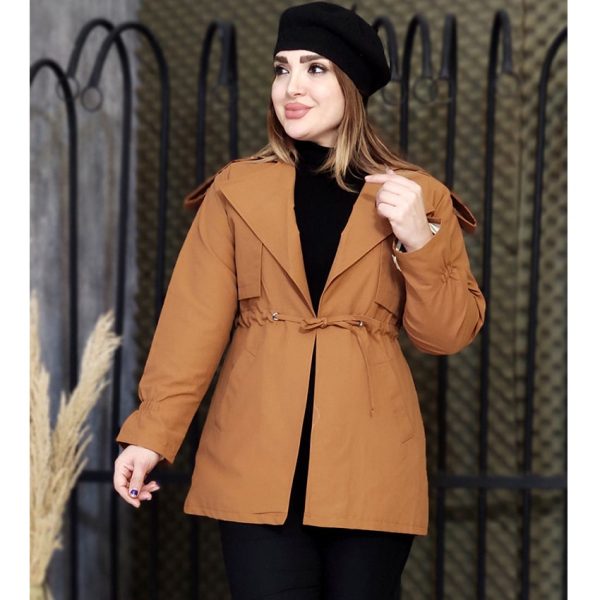 بارانی کتان زارا کمر گت - مانتو پاتریس رشت