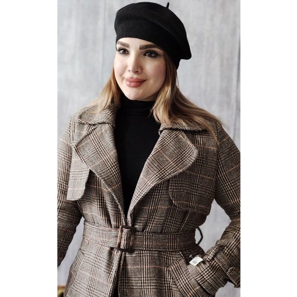 پالتو چهارخونه ژیله دار - مانتو پاتریس رشت