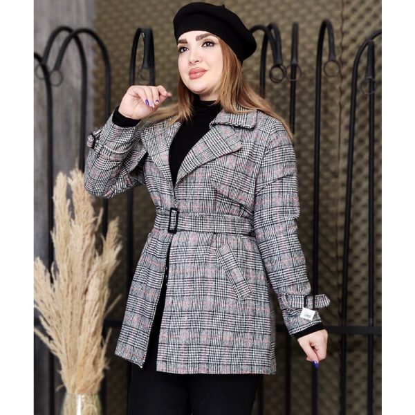 پالتو چهارخونه ژیله دار - مانتو پاتریس رشت