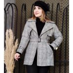 پالتو چهارخونه ژیله دار - مانتو پاتریس رشت