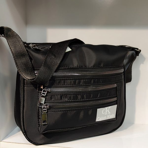 کیف دوشی سه زیپ مشکی - مانتو پاتریس رشت