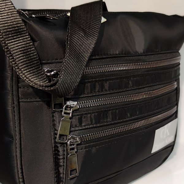 کیف دوشی سه زیپ مشکی