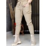 شلوارم مام فیت جلو جیب کرم