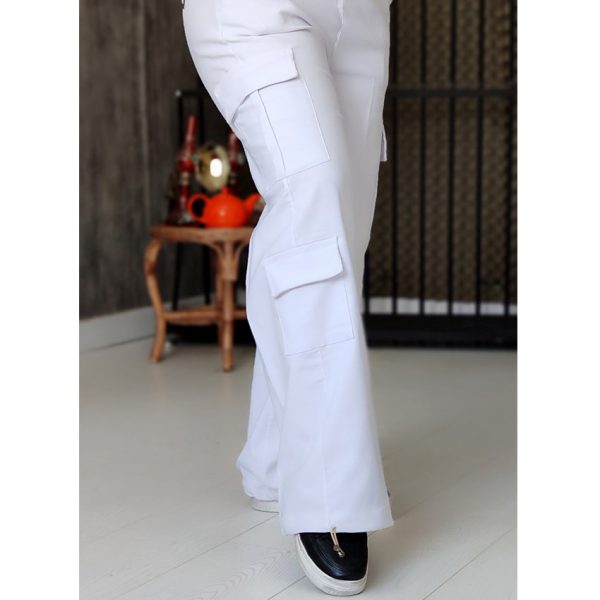 شلوار کارگو سفید - مانتو پاتریس رشت