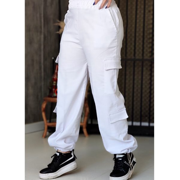 شلوار کارگو سفید - مانتو پاتریس رشت