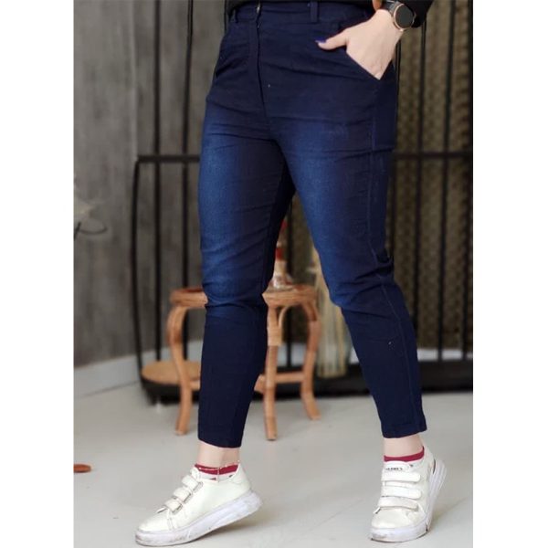 شلوار مام فیت کمر دکمه سرمه ای - مانتو پاتریس رشت