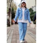 شلوار نیم بگ جین -مانتو پاتریس رشت