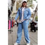 شلوار نیم بگ جین -مانتو پاتریس رشت