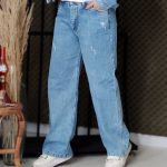 شلوار نیم بگ جین -مانتو پاتریس رشت